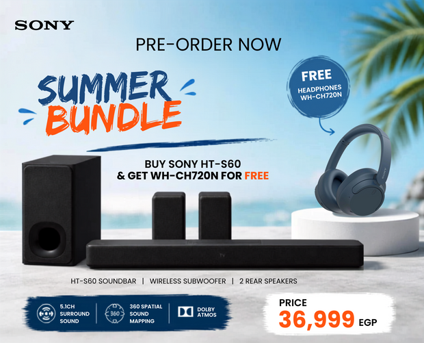 SONY HT-S60 + FREE WH-CH720N