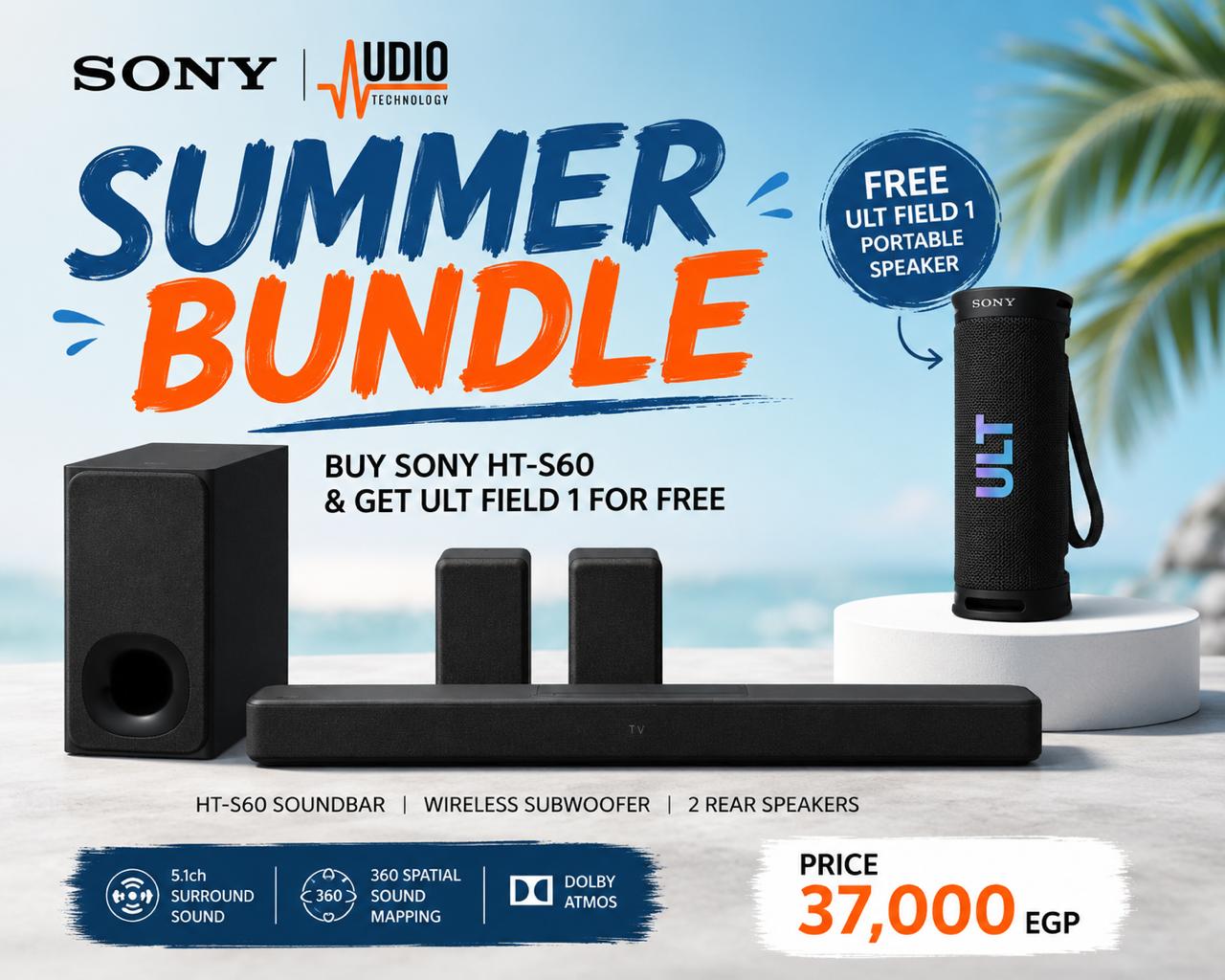 SONY HT-S60 + FREE SRS-ULT10