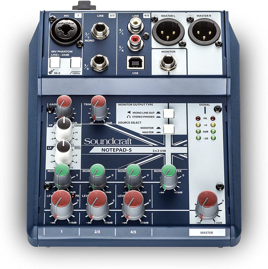 Soundcraft Notepad-5 وحدة تحكم مزج تناظرية من