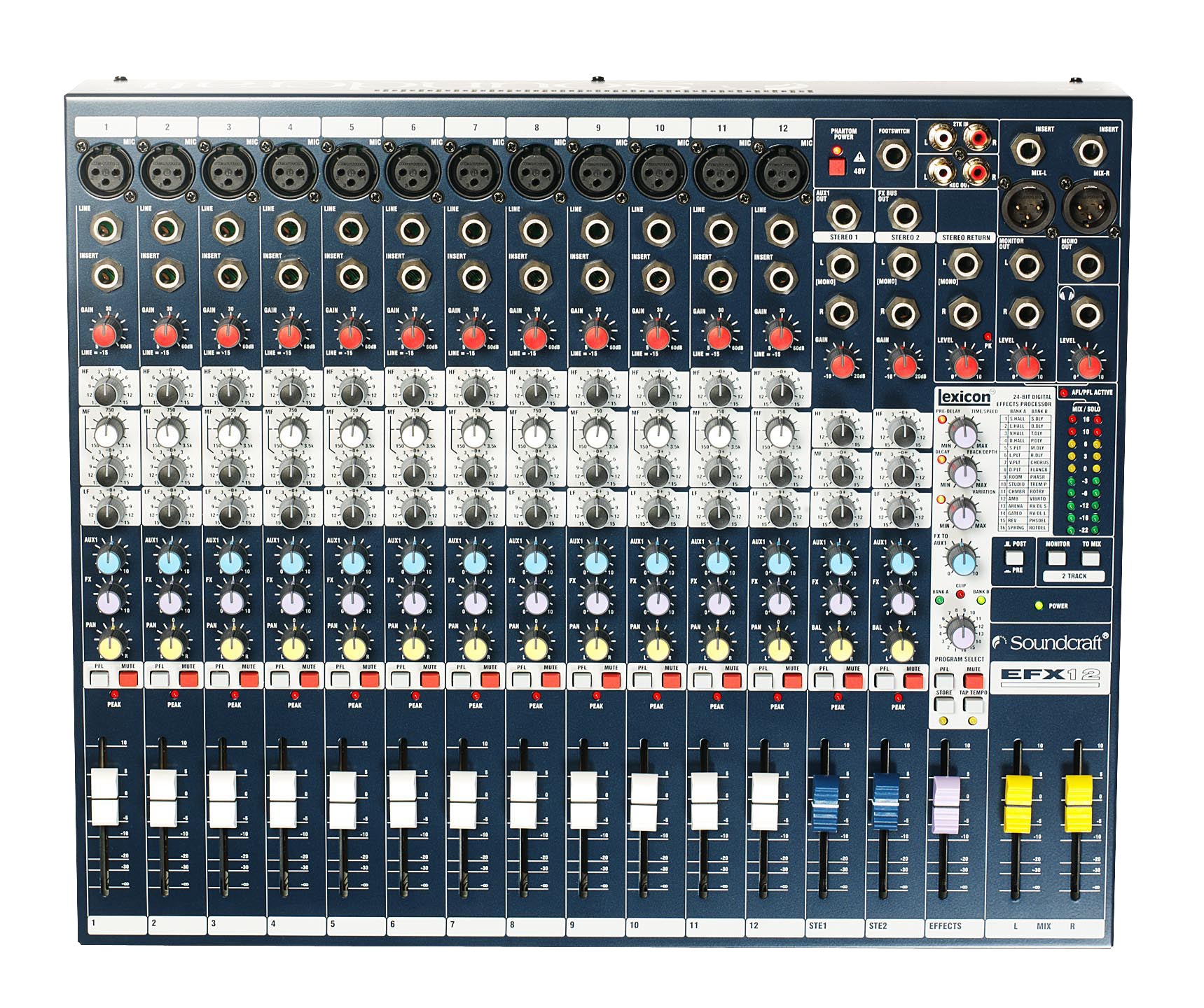 SOUNDCRAFT EFX12 جهاز مزج صوت 12 قناة عالي الأداء