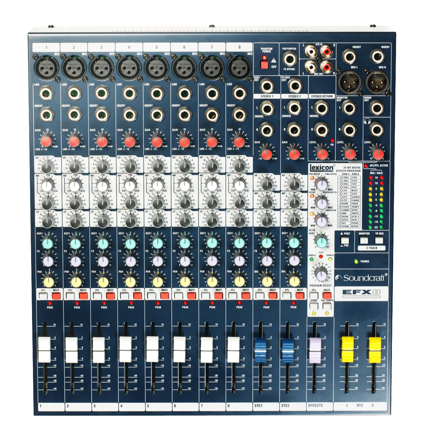 SOUNDCRAFT EFX8 وحدة المزج التناظري من